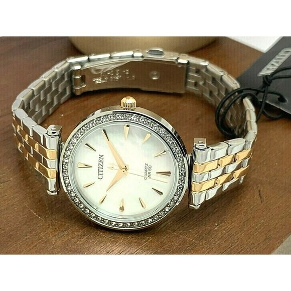 Citizen Women's Watch ER0216-67D Quartz White Mother of Pearl Dial Two T… - Picture 7 of 12